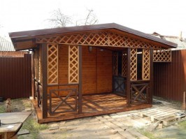 Беседка садовая из дерева 1174