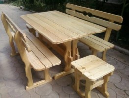 Комплект мебели садовой из дерева (1,8м) 0041