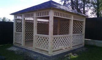 Беседка садовая деревянная 0508