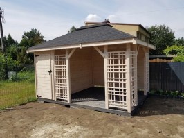 Беседка с хозяйственным помещением 0805