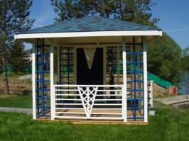 Беседка садовая деревянная 0336