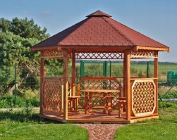 Беседка садовая деревянная 0623