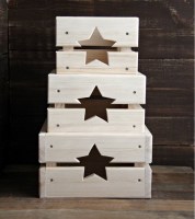 Набор декоративных ящиков из дерева (3 шт) 0007