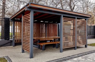 Деревянная садовая беседка 0658