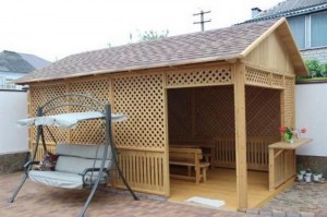 Беседка прямоугольная открытая 1105