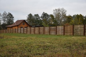 Забор плетеный деревянный 0038