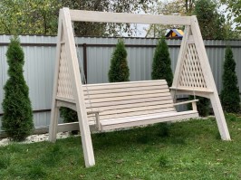 Качели деревянные для отдыха из сосны 0103