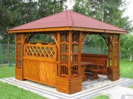 Беседка садовая деревянная 0902