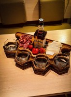 Вискарница + менажница (дуб) 0052