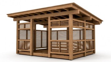 Беседка садовая из дерева 1093