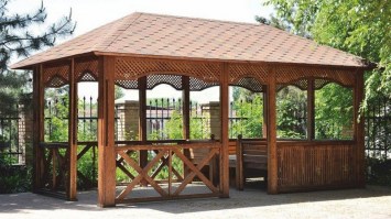 Беседка садовая из дерева 0829