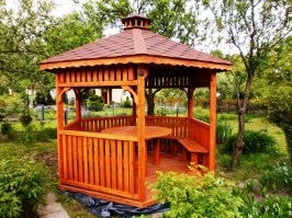 Беседка садовая деревянная 0553