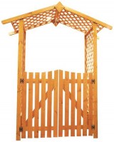 Деревянная арка с калиткой 0045