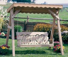 Качели садовые из массива сосны 0051