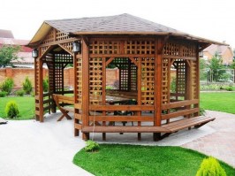 Беседка садовая из дерева 0578