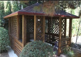 Беседка садовая деревянная 1189