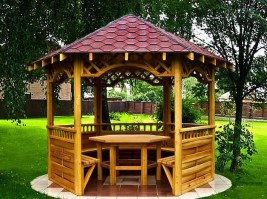 Беседка деревянная садовая 0361