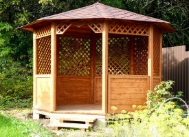 Деревянная беседка восьмигранная 0217
