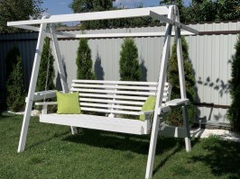 Качели садовые ЭКО из массива сосны 0097