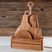 Набор разделочных досок из дуба + ящик для хранения 0013