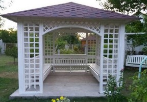 Деревянная садовая беседка 0561