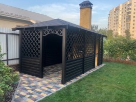 Деревянная садовая беседка 1028