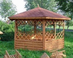 Беседка садовая деревянная 0659