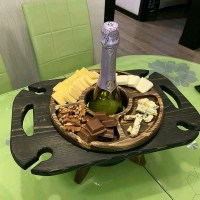 Винный столик + менажница-поднос (сосна) 0062