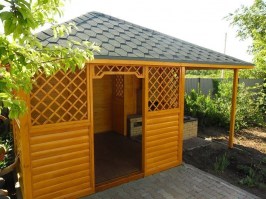 Деревянная садовая беседка 0809