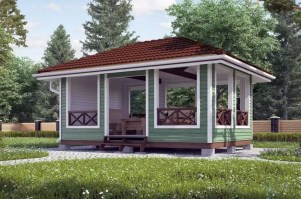 Беседка садовая из дерева прямоугольная 0967