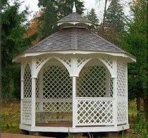 Деревянная восьмигранная беседка под заказ 0938