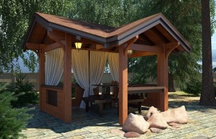 Квадратная беседка 0749