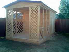 Беседка с хозблоком 0675