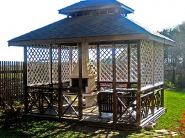 Беседка садовая деревянная 0306