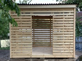 Дровник для дачи 0046