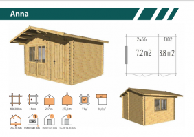 Садовый домик Anna 44 4Х3 V.1 (0002)