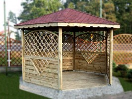 Беседка садовая деревянная 0687