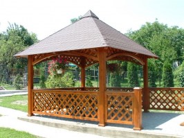 Беседка садовая деревянная 0602