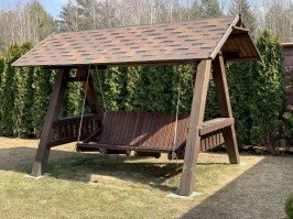 Качели садовые деревянные 0082