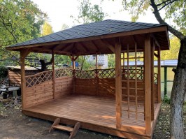 Беседка деревянная садовая 0719