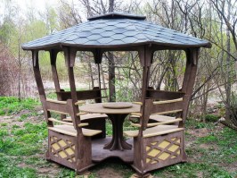 Беседка садовая деревянная 0369