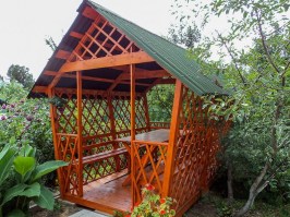 Беседка садовая деревянная 0420