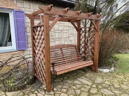 Качели садовые с перголой 0117