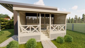 Беседка садовая деревянная 1167