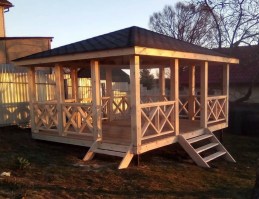 Беседка садовая из дерева 0756