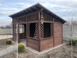 Деревянная садовая беседка 0978