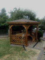Деревянная шестигранная беседка под заказ 0925