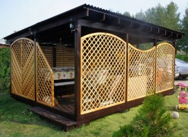 Беседка садовая из дерева 0696