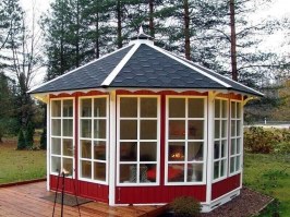 Беседка застекленная закрытая 0280