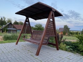 Качели деревянные для отдыха из сосны 0129